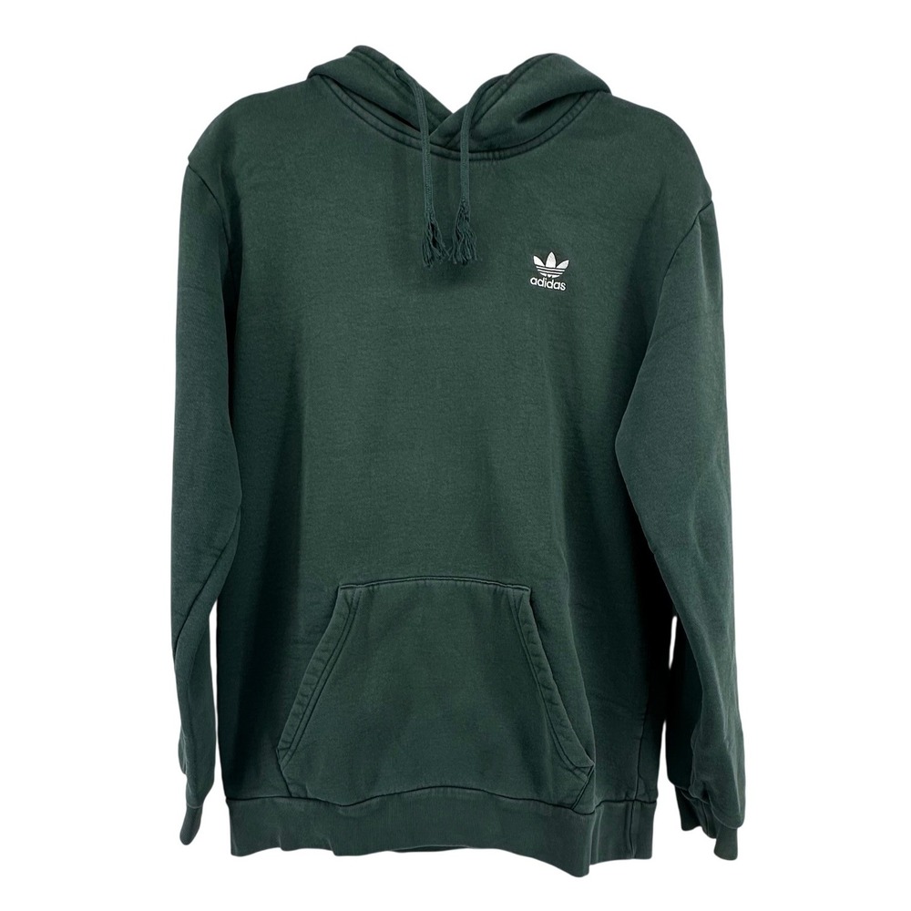Adidas Hoodie Mens XL Green Streetwear Athleisure Casual Retro Comfy